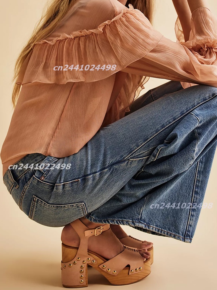 Women Chunky Block Wooden Heel - огляд і ціна Geta Wooden Sandal