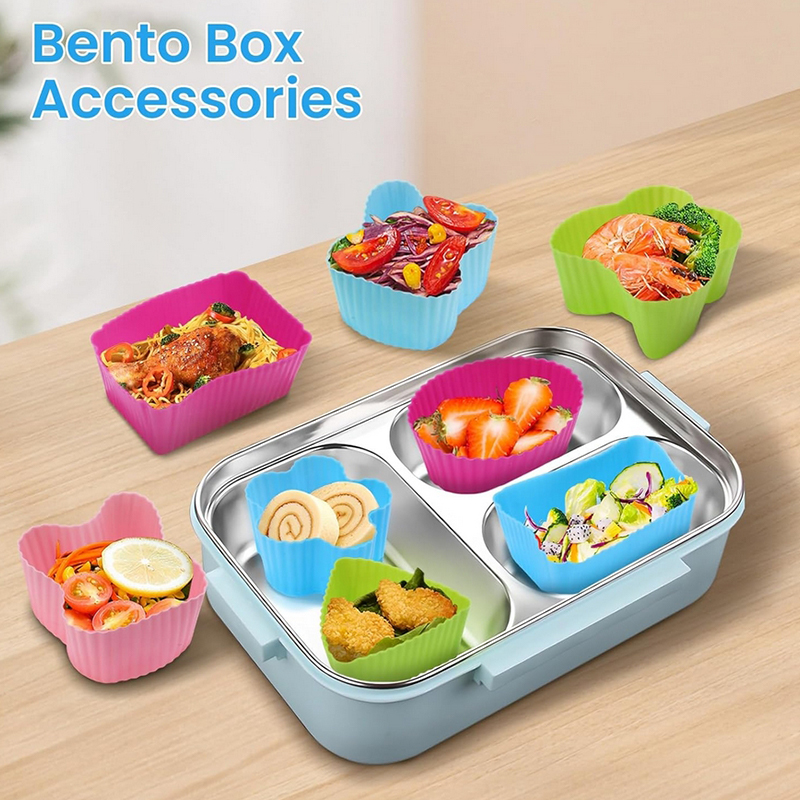 8PCS Silicone Lunch Box Divide - огляд і ціна Bento Box